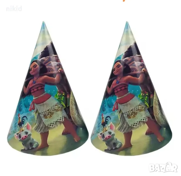 Смелата Ваяна Moana картонена парти шапка шапки рожден ден, снимка 1