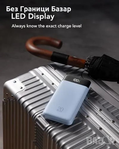 Нова Външна Батерия 20000mAh с бързо зареждане – 6 изхода, 4 кабела, USB C, снимка 1