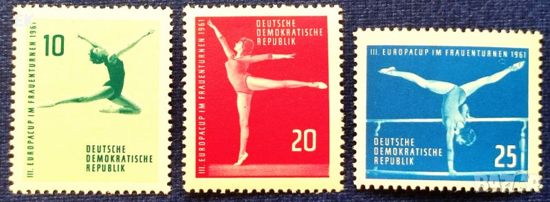 ГДР, 1961 г. - пълна серия чисти марки, спорт, 1*33, снимка 1