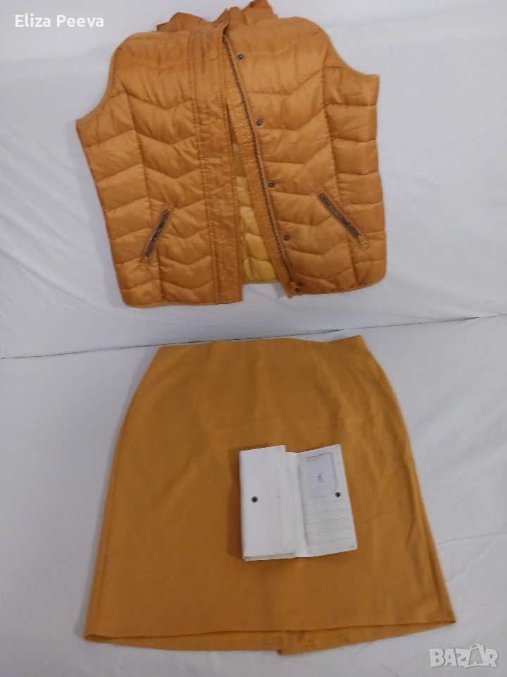 Бяло кожено портмоне, снимка 1