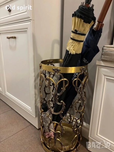 Антикварна стойка за чадъри от бронз, снимка 1