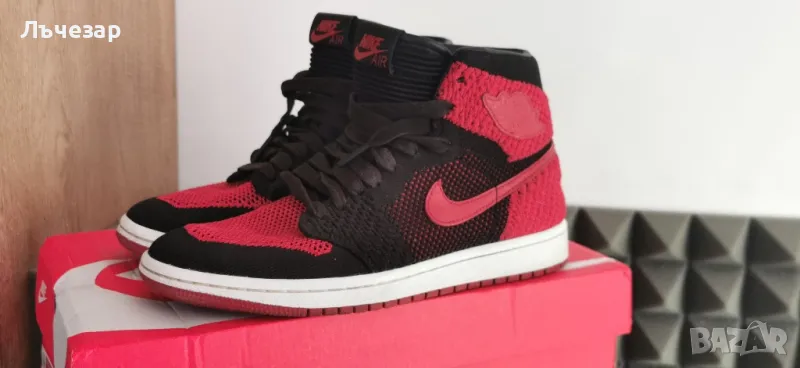 Nike Air Jordan 1 Retro High Flyknit Bred номер 40, снимка 1