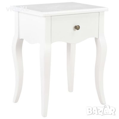 280005 vidaXL Nightstand White 40x30x50 cm Solid Pine Wood(SKU:280005, снимка 1