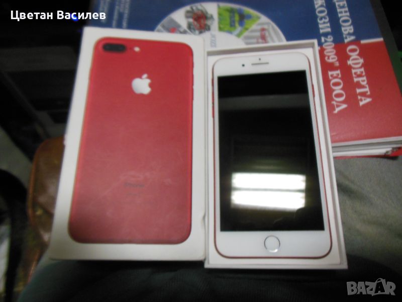 Apple iPhone 7 Plus - 128GB - Product Red - (Unlocked) Limited Edition- Pristine, снимка 1