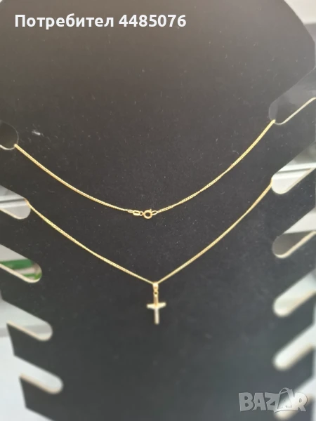 ЗЛАТЕН СИНДЖИР С КРЪСТ  УНИВЕРСАЛЕН МОДЕЛ 14К., снимка 1