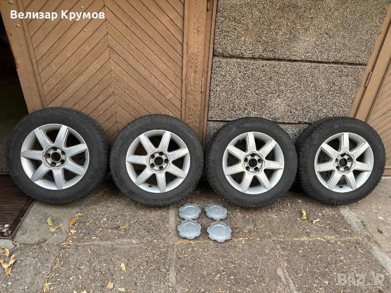 15 цола алуминиеви джанти със зимни гуми 195/65R15, снимка 1