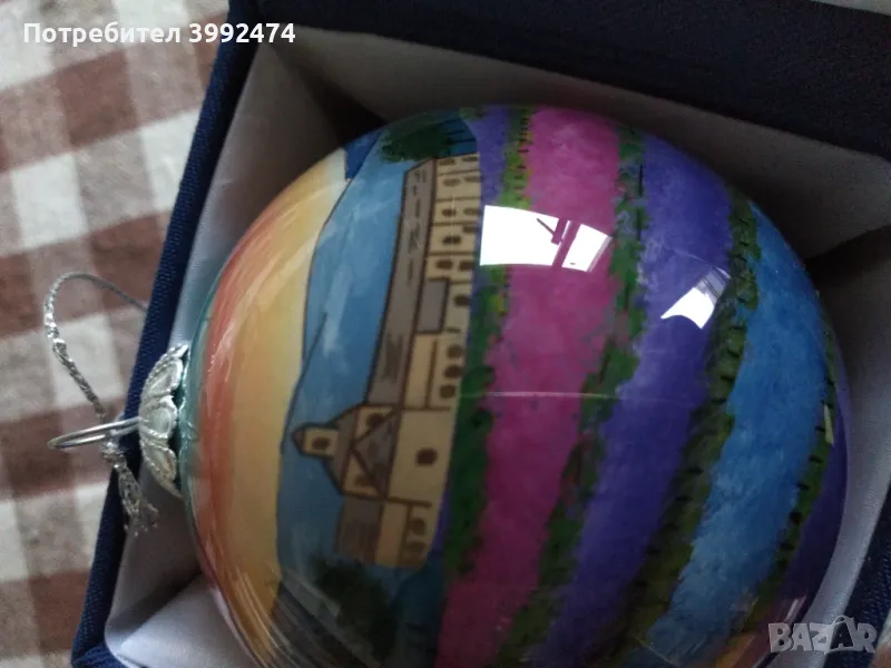 Невероятна окраса за елха, ръчно рисувана отвътре , снимка 1