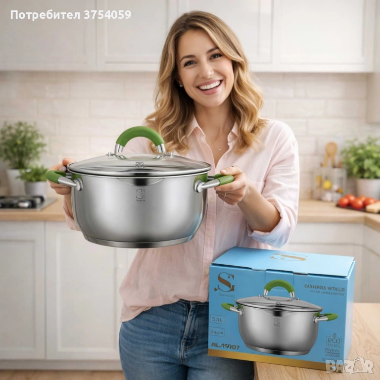 Swisgold Alana SG-19007 – Касерола с капак, която ще промени начина ви на Капацитет: 5.3 литра Диаме, снимка 1