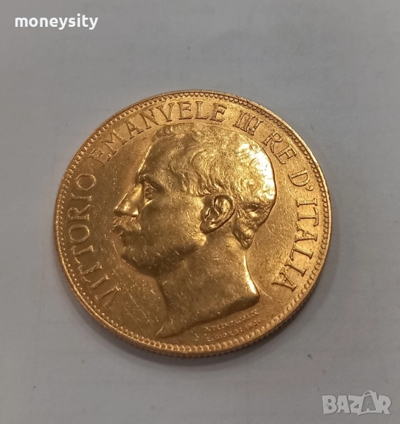 Златна монета 50 Лири Италия, снимка 1