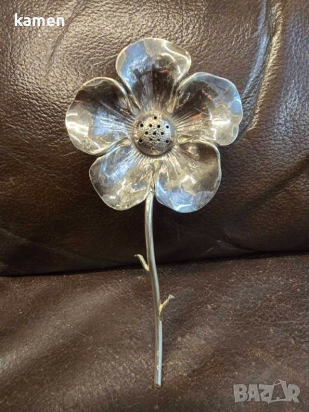 Сребърен ароматизатор цвете, снимка 1