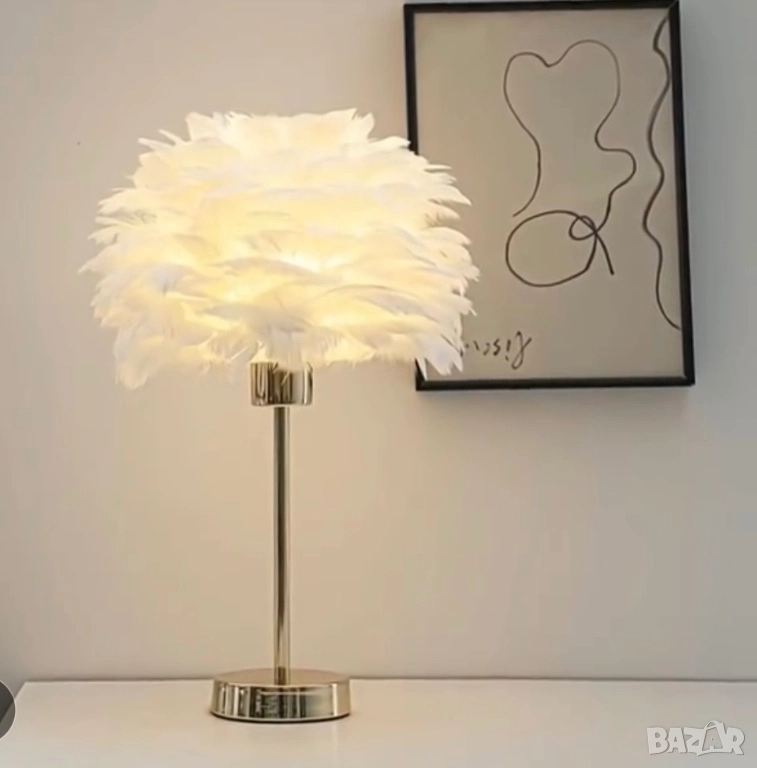 Нощна лампа с пера , снимка 1