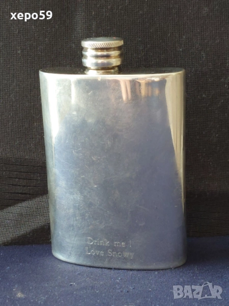 Сребърна бутилка за уиски-MAPPIN&WEBB,Hip Flask Silver/чаша,сребро,кана/, снимка 1