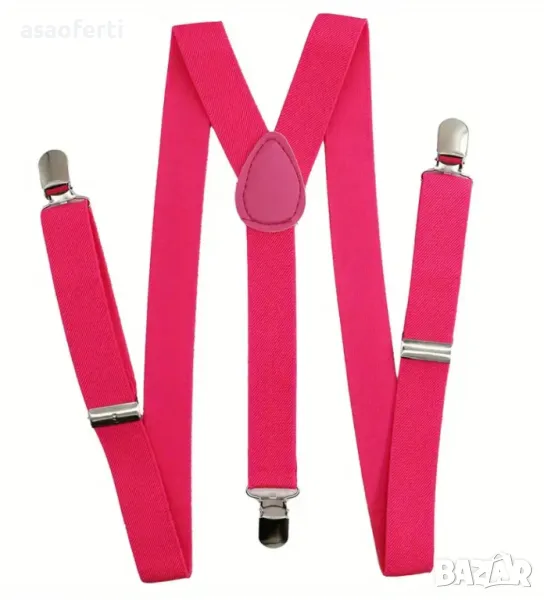 Цикламени мъжки тиранти , снимка 1