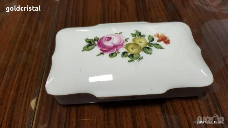 Стар порцелан кутия за бижута , снимка 1