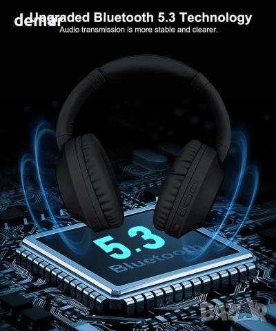 XuanGui NIA Over Ear Bluetooth 5.3 слушалки, сгъваеми, 20H, с вграден микрофон, FM радио, TF слот, снимка 2 - Безжични слушалки - 46460003