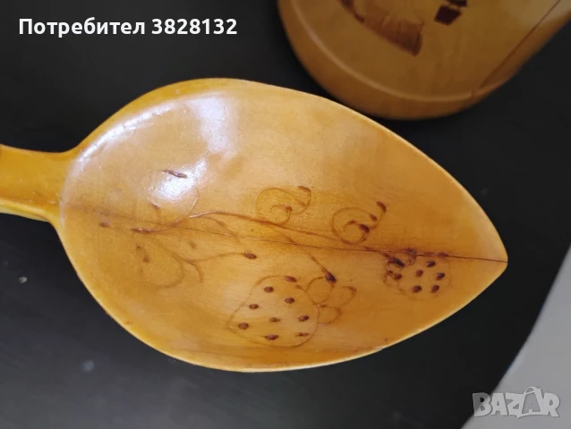винтидж дървена халба с лъжици, снимка 10 - Други ценни предмети - 51110102