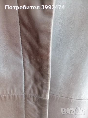 Дамско кожено манто, размер М, снимка 3 - Якета - 52106662