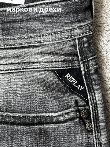 Replay Jeans slim fit - grey 32, снимка 8 - Дънки - 54101772