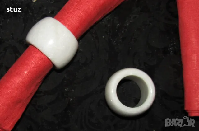 Мраморни халки, пръстени за салфетки, комплект 2бр., снимка 6 - Аксесоари за кухня - 50183302