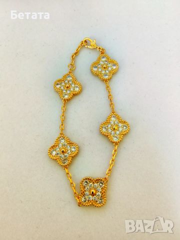 Дамска гривна Van Cleef & Arpels VCA Vintage Alhambra, снимка 3 - Гривни - 45312637