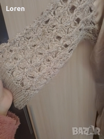 *Summum woman*Блузка плетена отпред,сатен отзад с тричетвърт ръкав, снимка 5 - Блузи с дълъг ръкав и пуловери - 52648869