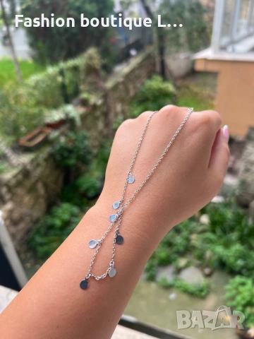 Сребристо синджирче с пендарчета и сърце на закопчалката ❤️