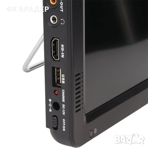 ПРОМОЦИЯ! DC/AC Портативен ултра тънък телевизор 10 инча TFT-LED с цифров тунер DVB-T/T2, снимка 5 - Телевизори - 53509055