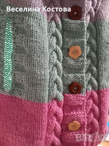 детско ръчно плетено пончо, снимка 5 - Детски якета и елеци - 45686935