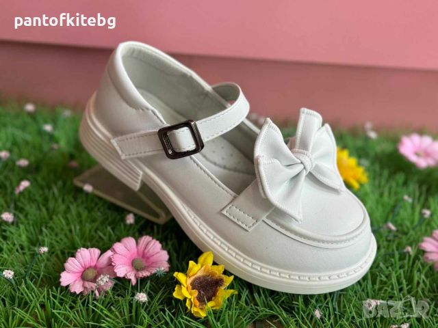 Детски елегантни обувки Clibee бяло 31/36 за момиче
