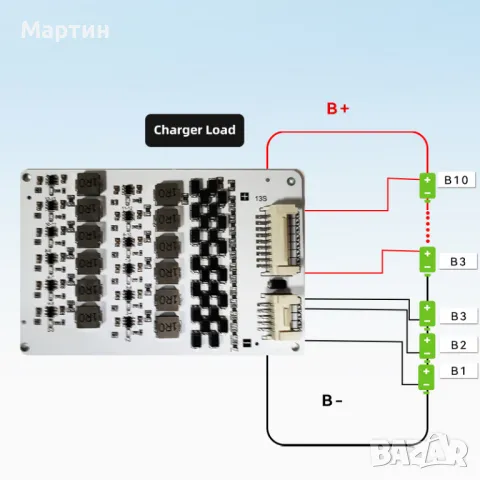 Активен Баланс Платка към BMS за литиево йонни батерии 18650, снимка 9 - Друга електроника - 47072264