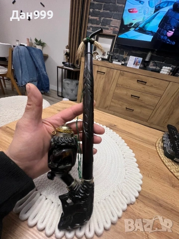 Колекционерска , уникална лула - дърворезба ., снимка 3 - Антикварни и старинни предмети - 54160376