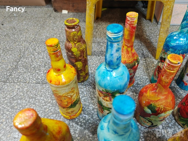 Бутилки 24 бр. декупаж , снимка 4 - Други - 53119627