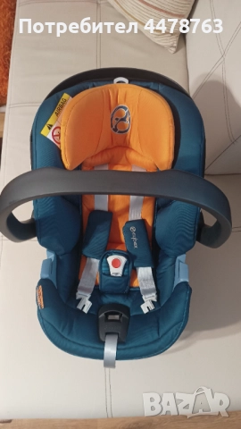 СТОЛ ЗА КОЛА Cybex Aton 5 Tropical Blue в отлично състояние, снимка 3 - Столчета за кола и колело - 52985723
