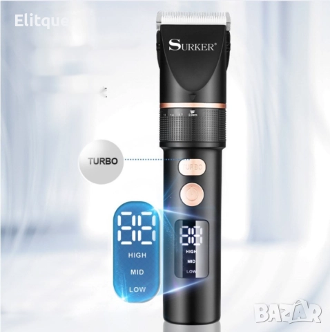 Професионална машинка за подстригване с керамично покритие Surke SK-825 - SHAV67, снимка 3 - Тримери - 52806733