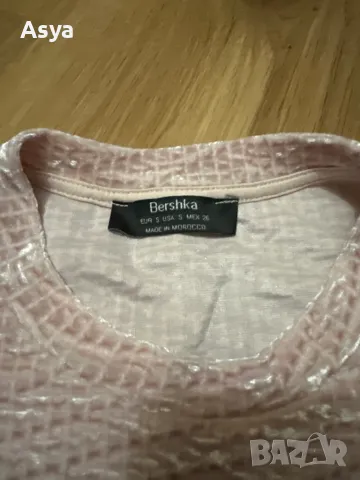 Bershka пепел от рози, снимка 2 - Тениски - 47243845