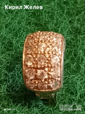 Блестящи сребърни обеци инкрустирани с няколко реда ЦИРКОНИЙ стил и елегантност 72741, снимка 4 - Обеци - 52881709