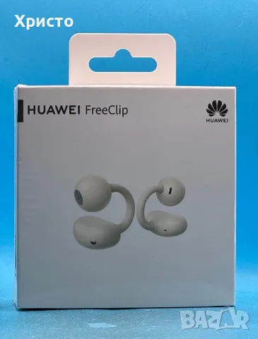 НОВО!!! Аудио слушалки Open-Ear Huawei FreeClip, Wireless, Bluetooth, Beige, снимка 4 - Безжични слушалки - 48161565