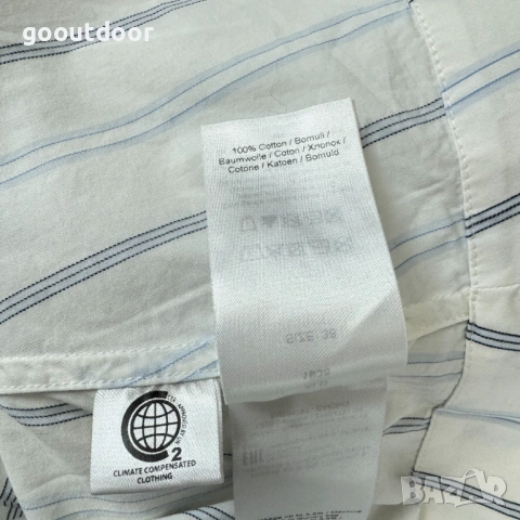 Ganni Striped обвиваща памучна риза (38), снимка 11 - Ризи - 53332667