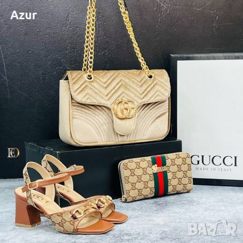 дамски обувки, чанта и портмоне gucci , снимка 4 - Чанти - 46484757