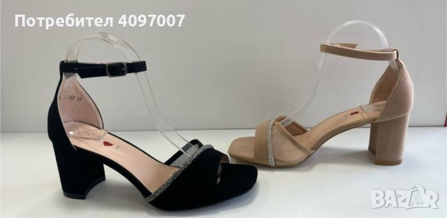 Подчертайте вашия шик: Дамски сандали с ток и бляскави елементи за елегантни походки, снимка 1 - Сандали - 45655566