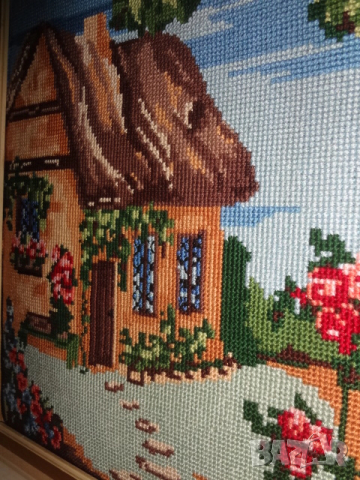 Немски гоблен - ръчна изработка, снимка 4 - Гоблени - 52577482