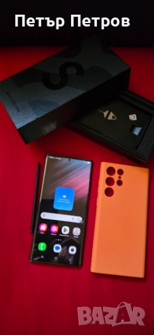 Samsung Galaxy S22 Ultra 256GB 12GB RAM Phantom Black ПЪЛЕН КОМПЛЕКТ! Неразличим от нов!