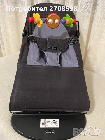 Шезлонг BabyBjorn + играчка / бебешки шезлонг Baby Bjorn, снимка 12 - Детски шезлонги - 53335713