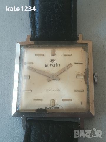 Швейцарски часовник Airain. Swiss made. Vintage watch. Ретро. Механичен. Military 