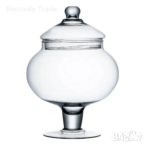 Стъклен буркан Mercado Trade, За сладки или бонбони, Прозрачен