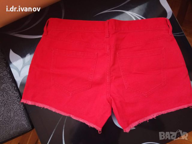 Червени дънкови къси панталонки Оld navy, снимка 2 - Къси панталони и бермуди - 45253028