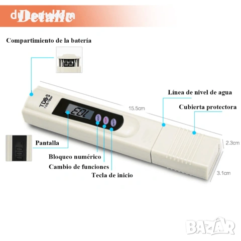 Дигитален TDS тестер за качество на водата, снимка 4 - Друга електроника - 53247889