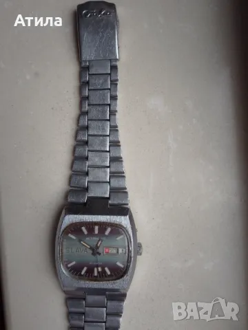 часовник слава автоматик , снимка 2 - Антикварни и старинни предмети - 49697316