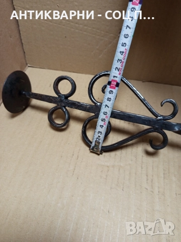 Стар Ръчно Изработен Метален Свещник. Номер 447., снимка 8 - Антикварни и старинни предмети - 51644010