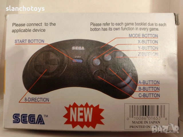 Японски Контролер- Джойстик за Сега Мега Драйв / Sega Mega Drive 2, снимка 9 - Друга електроника - 48760848